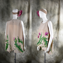 Bow tie blouse, silk blouse, ladies top with bow, 