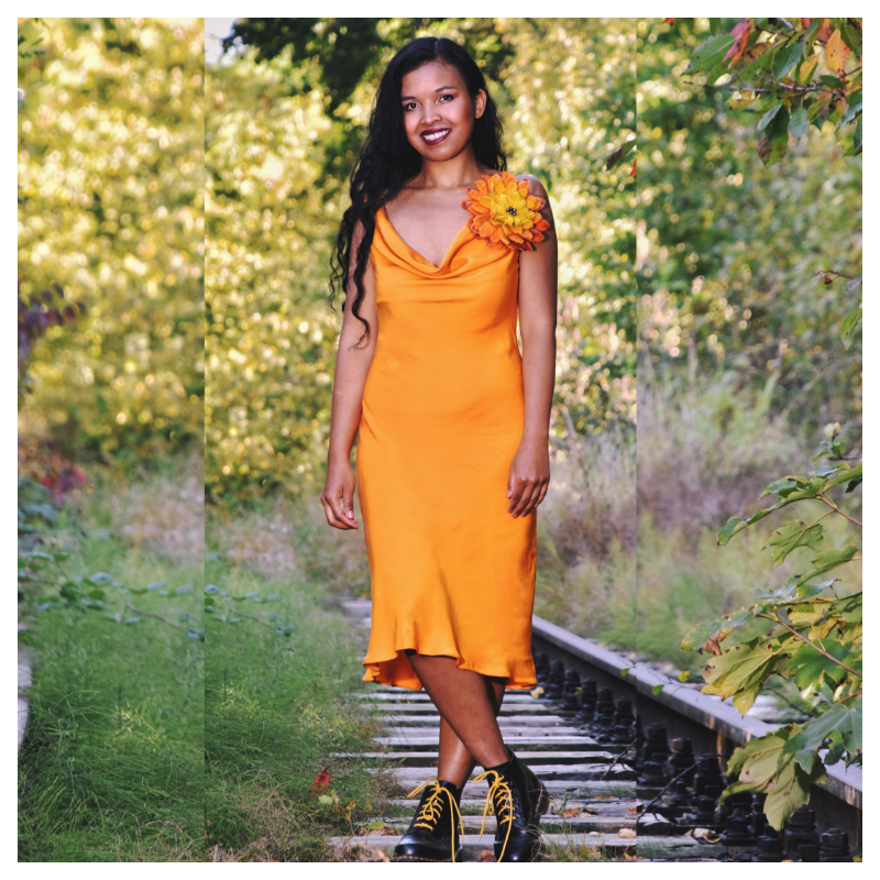 Silk satin women dress,...